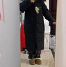 断码新款羽绒服男女同款白鸭绒加厚保暖中戏院外套中长款羽绒服 黑色 男女同款 L 适合110到120斤穿 实拍图