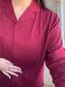 松山棉店棉莫国风睡衣家居服套装男女情侣莫代尔长袖开衫10抑菌抗静电马年 女士-马刺绣-红色 L 推荐 女士110-125斤、男士140-155斤 实拍图