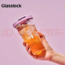 GLASSLOCK玻璃杯进口带盖大容量男女夏季高颜值冷萃杯吸管刻度杯绿色450ml  实拍图