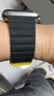 MSSM适用苹果手表表带S12/S11 Apple iWatch手表磁吸表带S10/9/8/SE3/Ultra4硅胶表带 奶黄配黑38-42 实拍图