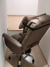 欧吉（OUJI）老板椅办公舒适久坐电脑沙发椅可躺休闲家用书桌椅子商务皮座椅 咖色+脚蹬-品牌气杆 加厚久坐不塌 钢制脚 固定扶手 实拍图