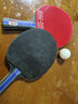 双鱼（DOUBLE FISH） 乒乓球拍初学者成品拍双面反胶皮套装快攻型学生业余训练乒乓拍 横拍 336A 双横长柄 实拍图