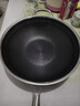 赫巴兹（HZIB）德国不粘锅316不锈钢炒锅炒菜锅具少油烟平底炒锅电磁炉燃气通用 双面屏+全钢盖内径32外径 34cm 实拍图