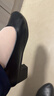 九寸阳光空姐工作鞋黑色女皮鞋粗跟上班久站软皮软底舒适职业面试高跟鞋女 黑色 3.5cm 37 实拍图