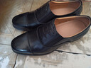 3515强人皮鞋男三接头皮鞋商务正装鞋简约套脚男士皮鞋 黑色 42  实拍图