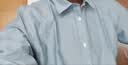 海澜之家（HLA）长袖衬衫男牛津纺翻领轻商务纯棉衬衣男春秋 蓝灰22 L 175/96A 推荐74-80kg 实拍图