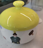onlycook双耳陶瓷碗 带盖蒸蛋碗炖盅 儿童辅食燕窝蒸盅煲汤小汤盅 黄色 实拍图