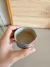 极素青花火石红描金手绘荷韵锦鲤陶瓷茶杯家用高档茶具主人杯茶水杯子 手绘荷韵_六方杯【简装】 129mL 实拍图