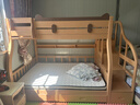 可颜上下铺床儿童床男孩女孩卡通高低床子母床双层床小户型实木上下床 柜梯款 上床宽130  下床宽150 实拍图