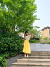 茵曼（INMAN）黄玫瑰刺绣泡泡袖衬衫2026夏季新款女装上衣修身显瘦 浅杏白 L 实拍图