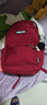 双星书包初中女背包大容量高中大学生双肩包校园简约百搭耐磨防泼水 红色（带黑球挂件） 实拍图