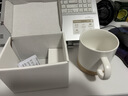 炊大皇马克杯 木底陶瓷杯高颜值办公防滑咖啡杯牛奶杯水杯 白色350ml 实拍图
