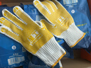 星工（XINGGONG）劳保手套 点胶防滑耐磨线手套 18付/包 棉纱+PVC点胶 XGS-D1 实拍图