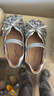斯纳菲女童皮鞋春季儿童水晶鞋亮钻公主鞋小女孩舒适软底单鞋月光银27 实拍图