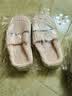 小熊兔子卡通棉拖鞋家用室内厚底保暖防滑毛毛拖鞋踩屎感棉拖鞋女 粉色随机英文刺绣 38-39 【适合37-38】 实拍图