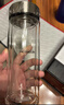 希诺抗菌玻璃杯双层防烫办公车载水杯男高档泡茶杯子XN-9303 360mL 实拍图