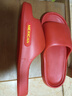 稻草人拖鞋男EVA居家用女凉拖夏季户外穿洗澡防滑浴室内情侣静音红40-41 实拍图