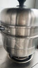 九阳（Joyoung）蒸锅不锈钢蒸锅家用炖汤蒸馒头包子鱼三层大容量汤锅28cm 实拍图