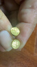Lnieer睡觉免摘钛钢耳环福字精致小巧螺丝拧扣养耳钉女金色耳环耳骨钉潮 【金色】福字螺丝升级款耳钉 实拍图