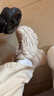 骆驼（CAMEL）老爹鞋女网布皮面拼接双系带厚底休闲鞋 L23S703108W 杏色透网 37 实拍图