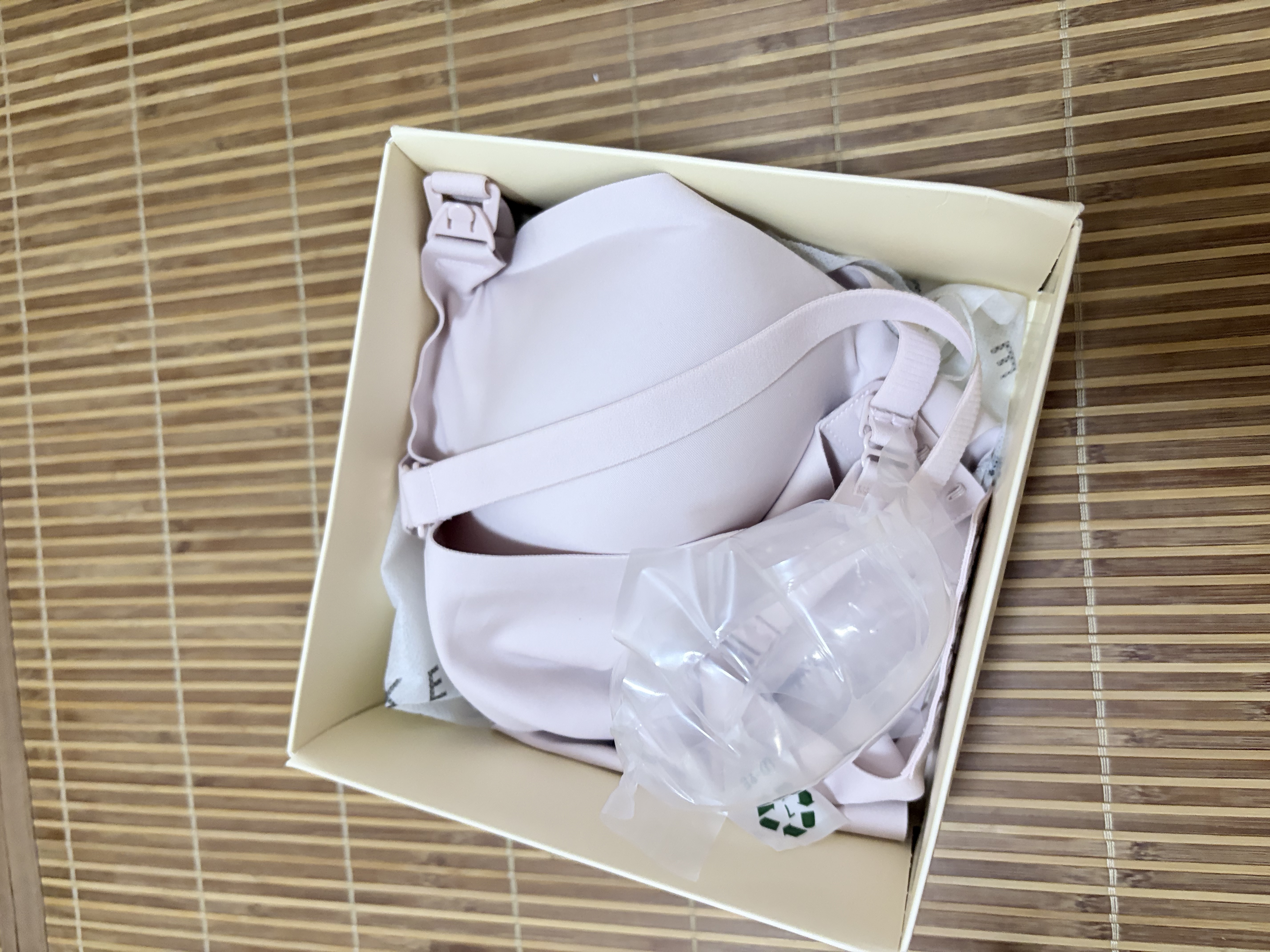 嫚熙（EMXEE）哺乳内衣春秋薄款舒适无痕聚拢防下垂有型怀孕期喂奶文胸 M码 实拍图