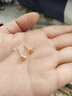 周六福足金999爱心黄金耳钉女耳饰积存金黄金计价AA096006 约0.85g 一对 实拍图