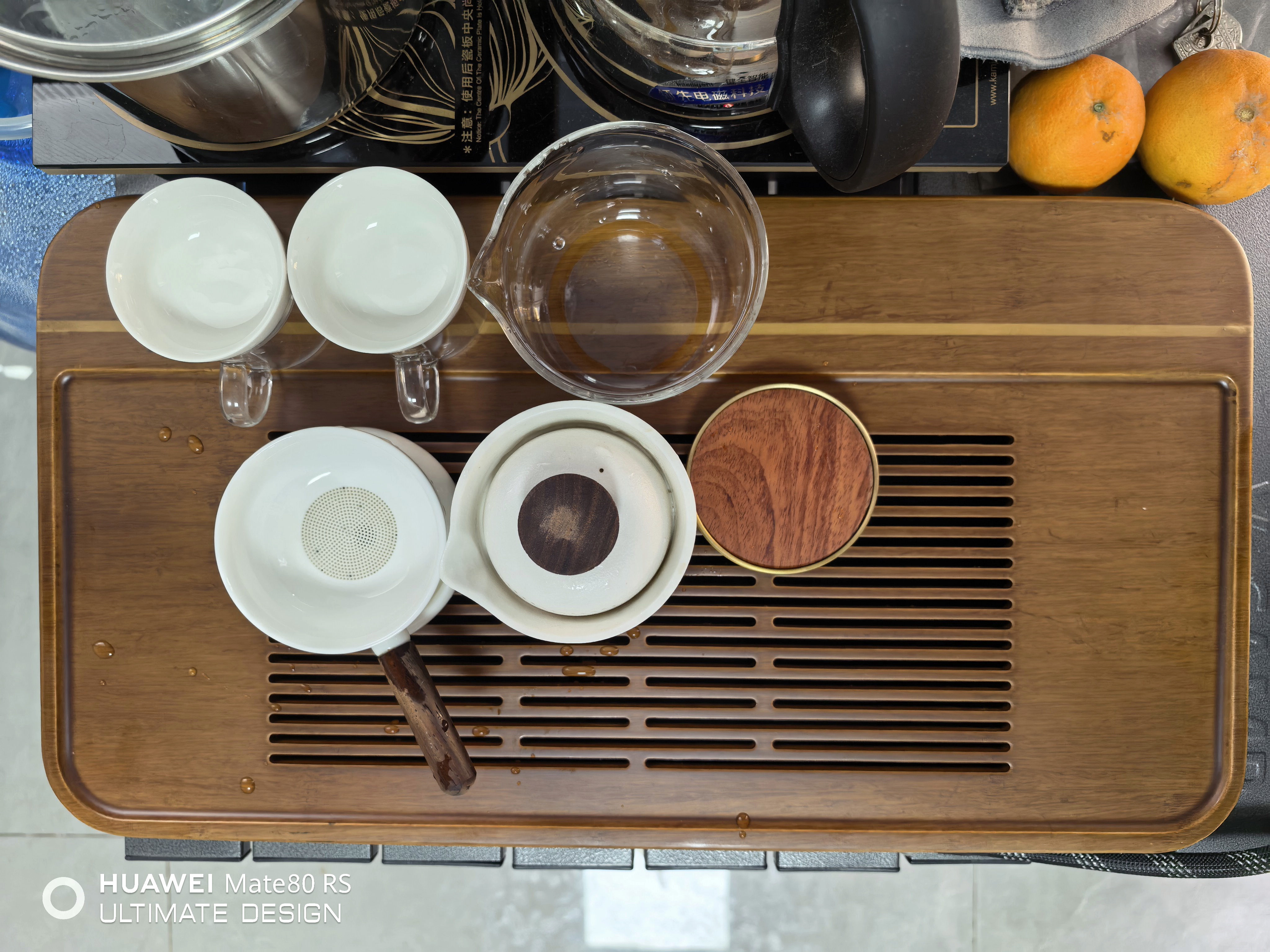 苏氏陶瓷重竹茶盘茶托防霉可排水储水功夫茶具托盘50*24cmJ0439 实拍图