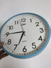 康巴丝（Compas）挂钟 静音简约钟表客厅石英钟表挂墙时钟 c2855 蓝色 26cm 实拍图