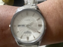 冠琴（GUANQIN）手表男士全自动机械表瑞士品质防水夜光精钢双日历学生多功能腕表 钢带本色白面（SY款明星推荐） 实拍图