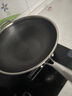 赫巴兹（HZIB）德国不粘锅316不锈钢炒锅炒菜锅具少油烟平底炒锅电磁炉燃气通用 双面屏+玻璃盖内径32外径 34cm 实拍图