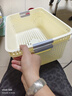 名创优品同款 杂物收纳筐塑料桌面收纳盒厨房橱柜零食玩具整理筐 奶油色高款特大号 36.5 * 25.5 * 14 实拍图