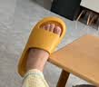 朴西香蕉船凉拖鞋女士浴室不易滑居家室内四季情侣拖鞋男 黄色 35-36 实拍图