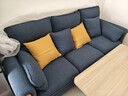 源氏木语布艺沙发简约现代客厅实木沙发小户型转角沙发【暮光蓝小三人位】 实拍图