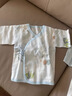 全棉时代新生婴儿睡衣满月宝宝和尚服连体衣服婴幼儿和袍 蓝+云 59码 实拍图