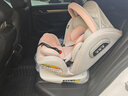 Heekin德国 儿童安全座椅汽车用0-4-12岁婴儿宝宝360度旋转ISOFIX硬接口 尊享粉(遮阳棚+上拉带+侧保护) 实拍图