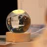 TaTanice水晶球摆件桌面夜灯女生小鹿玻璃球儿童发光玩具女孩开学生日礼物 实拍图