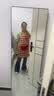 全品屋全身镜穿衣镜落地镜挂门服装店试衣壁挂镜一体简约北欧风黑160 实拍图