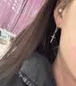 彩莱娅S925银十字架耳钉男士潮牌朋克风单只耳环女生气质耳坠养耳洞耳饰 十字架流苏耳钉单只 925银 实拍图