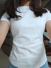 MJ STYLE白色正肩合身短袖T恤女2026年春夏修身显瘦亲肤内搭打底衫上衣 实拍图