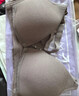 婧麒（JOYNCLEON）哺乳文胸孕妇内衣怀孕期哺乳薄款喂奶文胸产后前开扣无钢圈托聚拢 灰色3128【薄款透气聚拢】 85B 实拍图