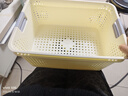 名创优品同款 杂物收纳筐塑料桌面收纳盒厨房橱柜零食玩具整理筐 奶油色高款特大号 36.5 * 25.5 * 14 实拍图