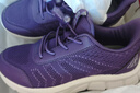 足力健中老年健步轻便软底送妈妈休闲散步鞋2431369J紫-女 40 实拍图