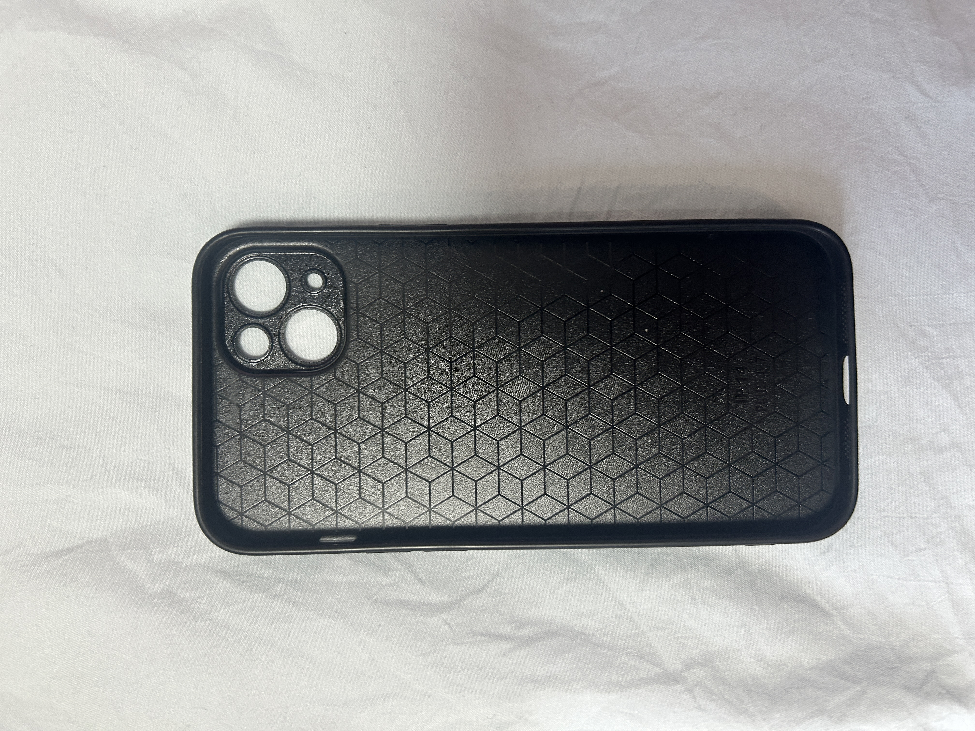 尚苏 适用 iPhone14plus手机壳苹果14plus保护套防摔镜头全包简约轻奢羊巴皮硅胶女男款皮套黑色 实拍图