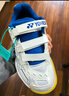 尤尼克斯（YONEX）尤尼克斯儿童羽毛球鞋101JR男女童青少年yy减震魔术贴比赛运动鞋 SHB101JR 白蓝 防滑耐磨   35 (210mm) 建议拍大1-2码 实拍图