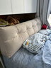 南极人（Nanjiren）水晶绒床上靠枕床头靠垫轻奢纯色卧室软包大靠背护腰长条枕可拆洗 菱形-米黄色【可拆洗】JY 1.5m床头靠背 实拍图