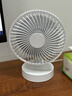 Hulker 大扇面桌面小风扇USB可充电台式办公室学生宿舍床头大风力便携电风扇 升级七叶羽静音风扇 6寸插电款 实拍图