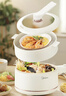 美的（Midea）电煮锅 小电锅 电蒸锅 宿舍小锅多功能锅辅食锅 1.6L学生寝室一体泡面小火锅电煮锅XZE2017 配蒸笼 实拍图