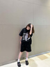 Shelley Jones黑色铆钉短裤男款夏季薄款dk美式工装裤褶皱设计感冰丝冲锋五分裤 黑色 【高品质】 XL 身高175-180cm体重140-155斤 实拍图