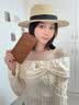 沙驰女包真皮钱包长款钱夹2026新款品牌手机包票夹零钱包真皮手拿包女 卡其色【礼盒包装】 实拍图