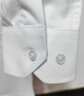 罗蒙（ROMON）纯色商务职业正装男士白衬衫工装外套长袖衬衣男CS108白色XL 实拍图